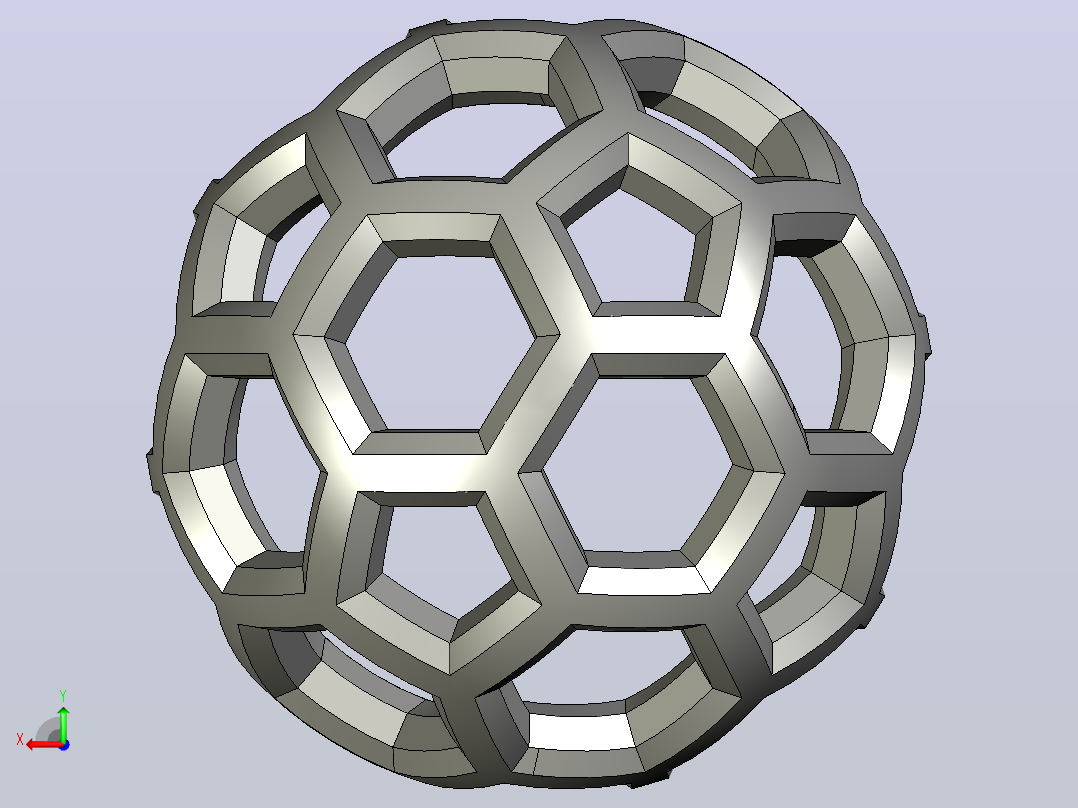 镂空球 Solidworks可编辑后视图