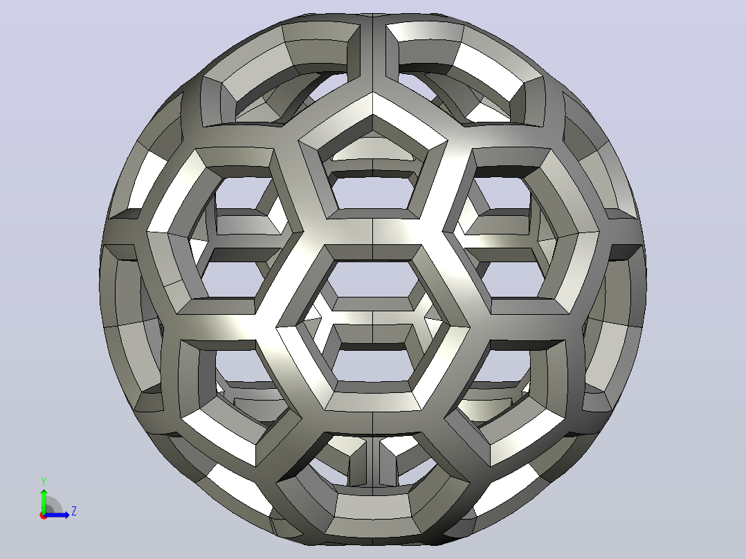 镂空球 Solidworks可编辑左视图