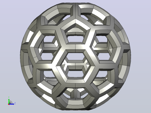 镂空球 Solidworks可编辑左视缩略图