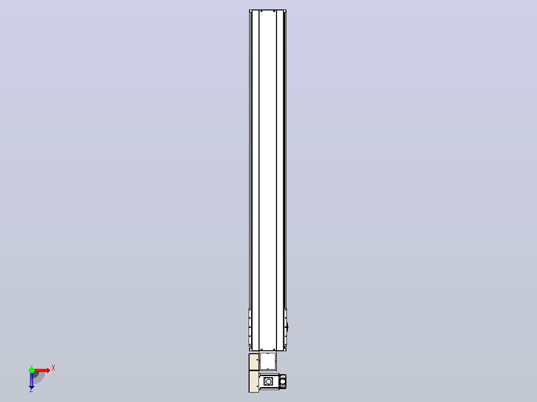 皮带直线轴半封闭可选导轨TPA-HNB-220D-176-L1650-ML-C-P1K-N3俯视图