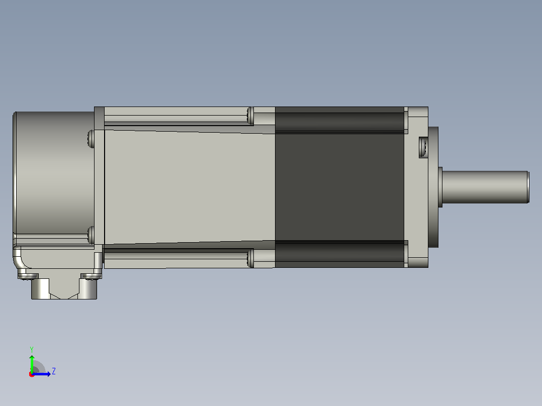 DC制动触摸电机香港KT13WB三菱电机左视图