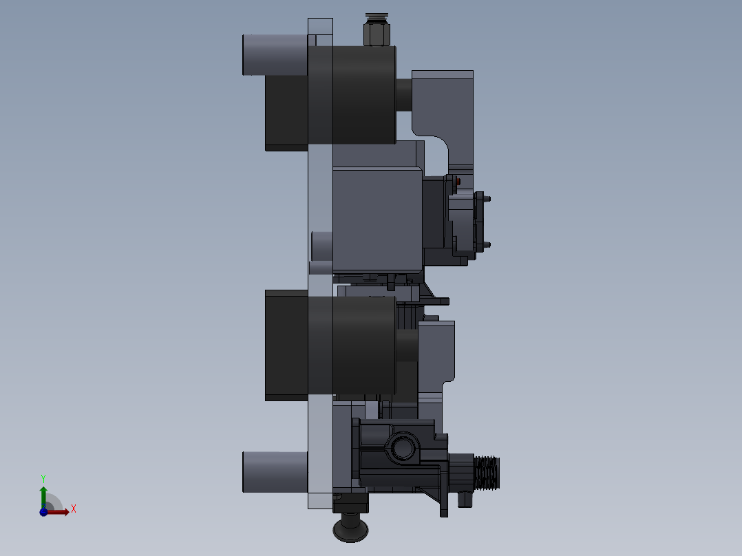BLF8-01-1阀体加工单面工装前视图