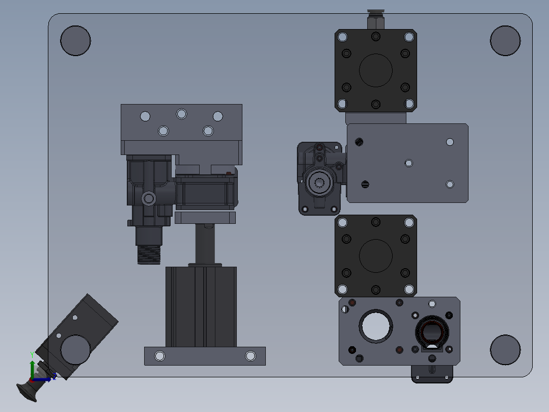 BLF8-01-1阀体加工单面工装左视图