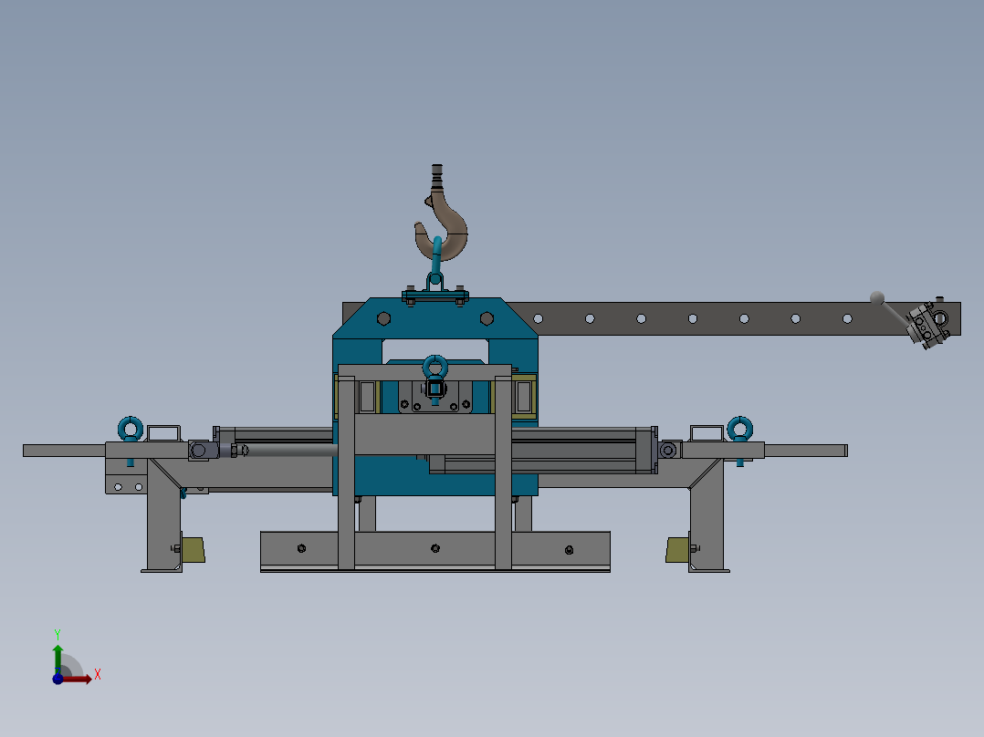 气动码垛夹具前视图