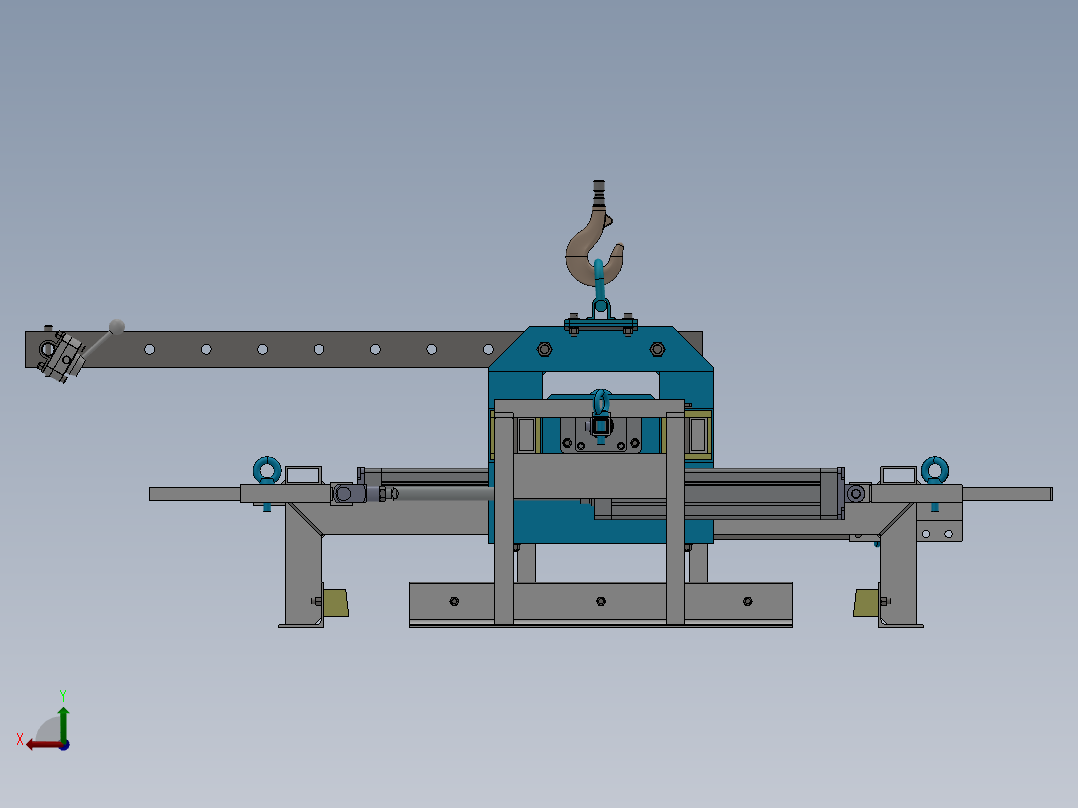 气动码垛夹具后视图