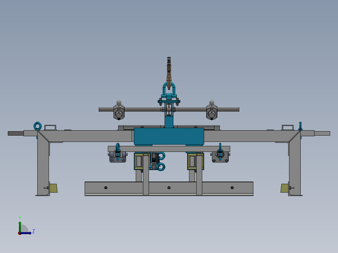 气动码垛夹具左视图