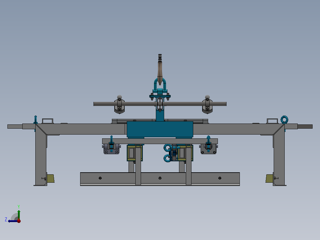 气动码垛夹具右视图