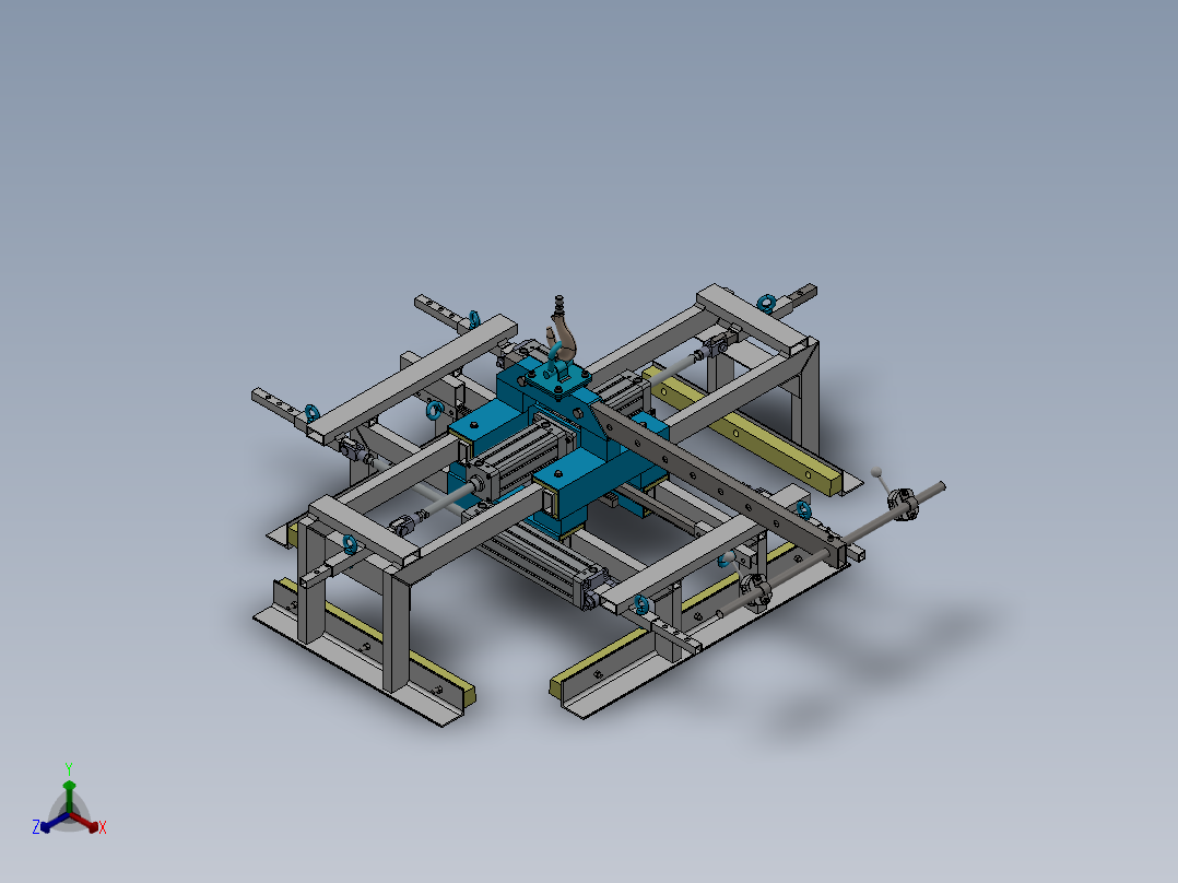 气动码垛夹具正等轴测图