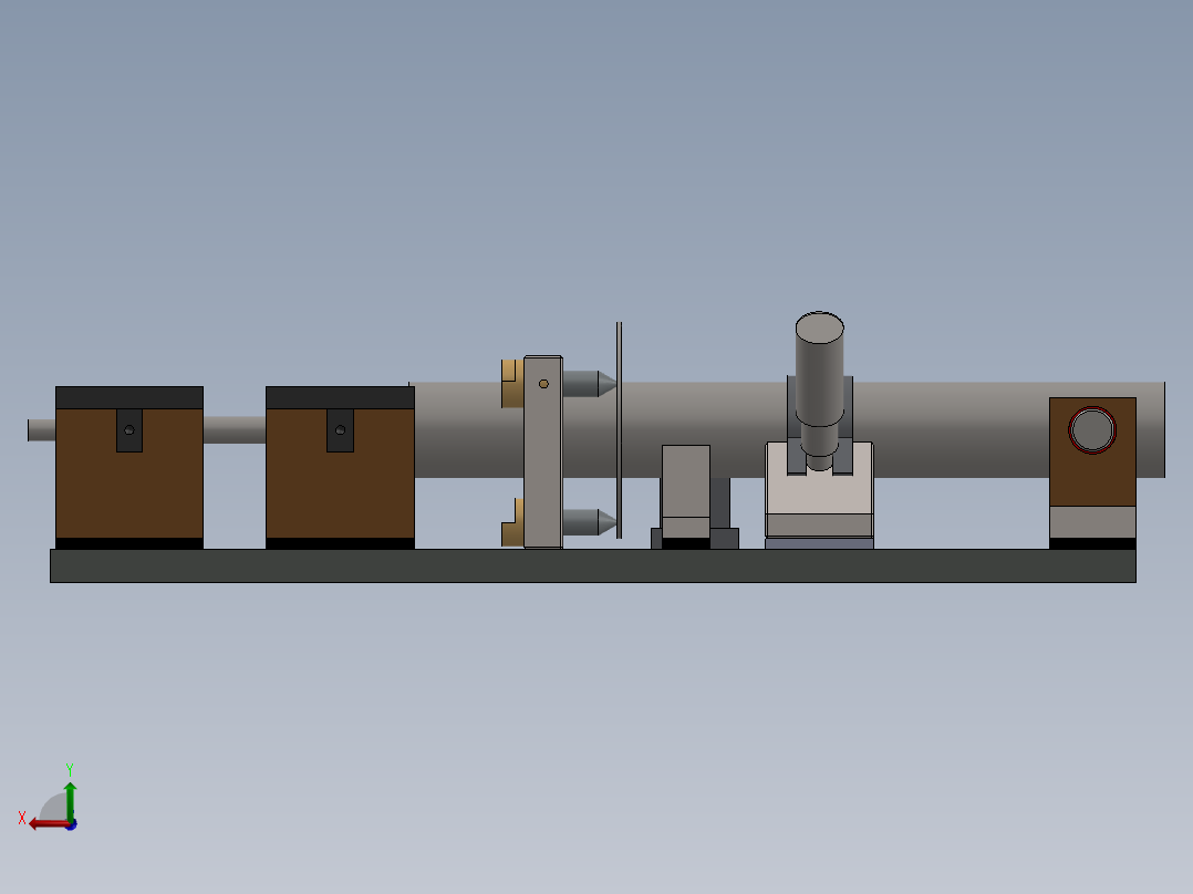 轴类零件检查夹具后视图