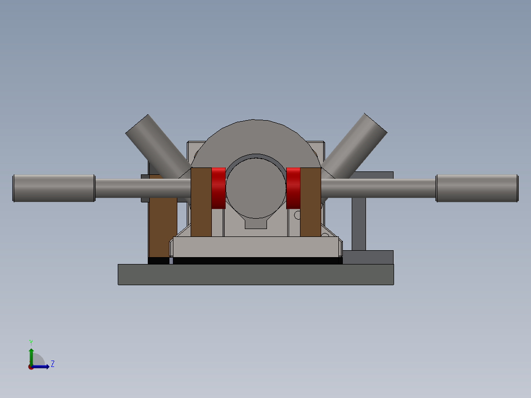 轴类零件检查夹具左视图
