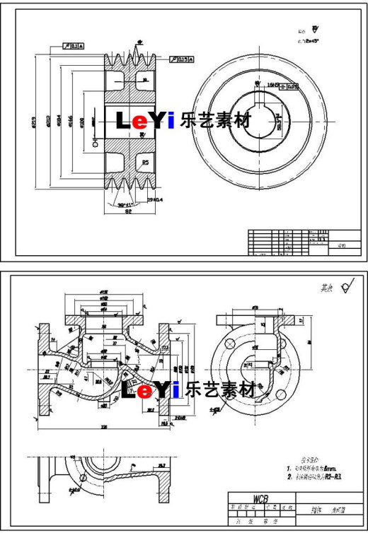 300张机械零件图纸学习练习cad画图常用素材资料缩略图