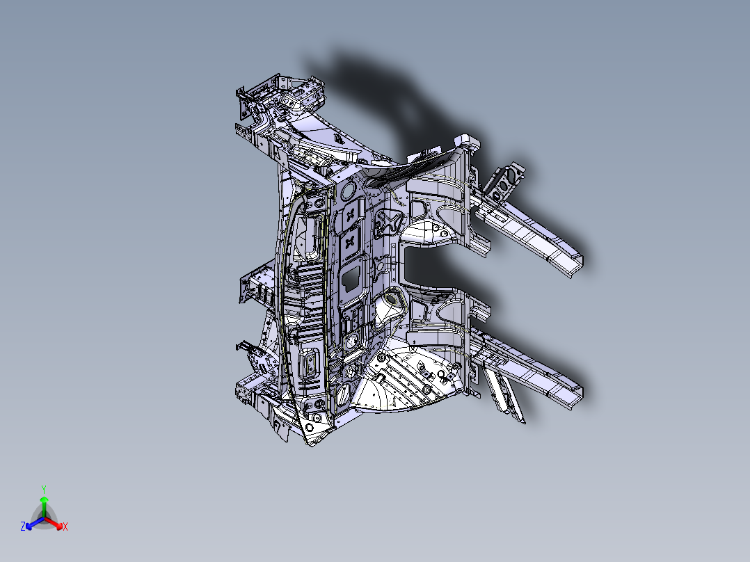一款白车身骨架设计数模（CATIA V5R20）