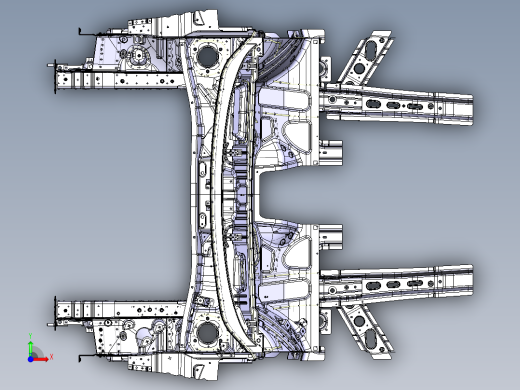 一款白车身骨架设计数模（CATIA V5R20）前视缩略图
