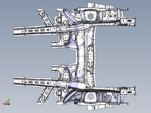 一款白车身骨架设计数模（CATIA V5R20）后视缩略图