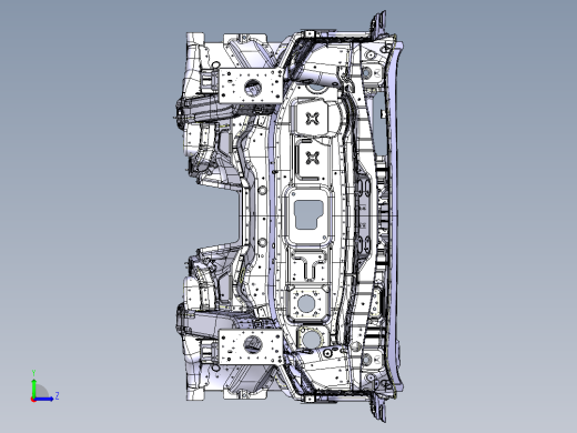 一款白车身骨架设计数模（CATIA V5R20）左视缩略图