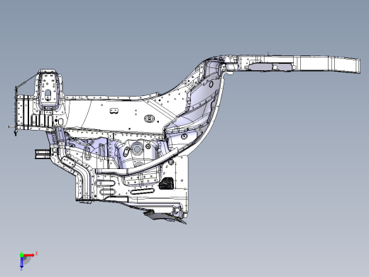 一款白车身骨架设计数模（CATIA V5R20）俯视缩略图