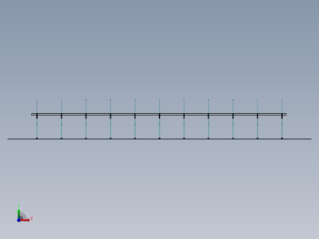 2款室外雨棚3d图纸 户外停车遮阳棚SW设计图 雨棚、遮阳棚3d模型前视图