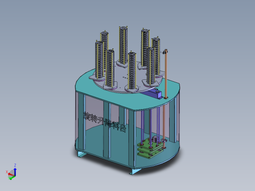 升降料台料仓3d图纸圆形旋转升降供料机3d图纸 升降上料机3d模型