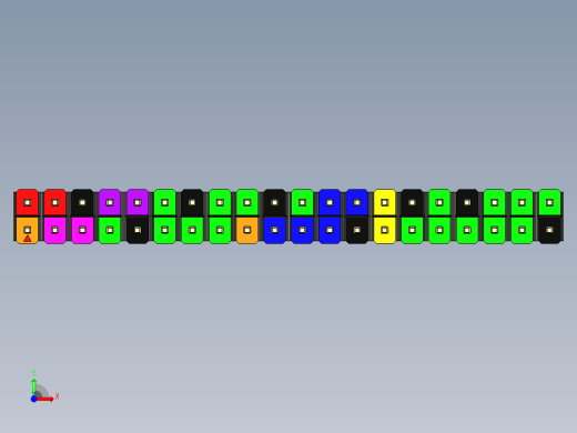 彩色公头100mil（2.54mm）系列-DS1021-RaspberryPi-2x20pin-colored-REV1.0前视缩略图