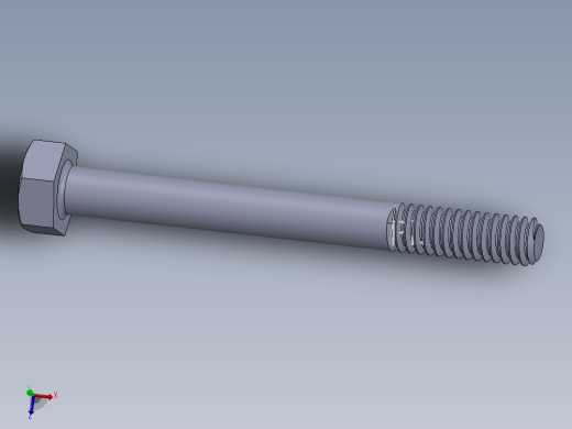 UNC 六角螺栓-Hex Bolt 0.250-20 x 2.500.SLDPRT
