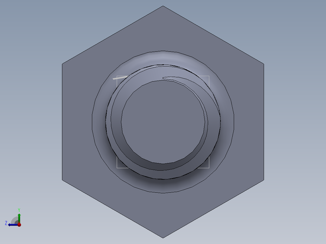 UNC 六角螺栓-Hex Bolt 0.250-20 x 2.500.SLDPRT右视图