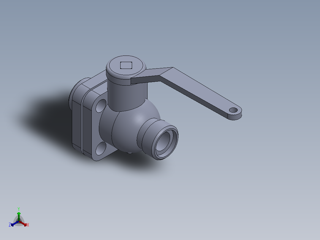 阀体正等轴测图