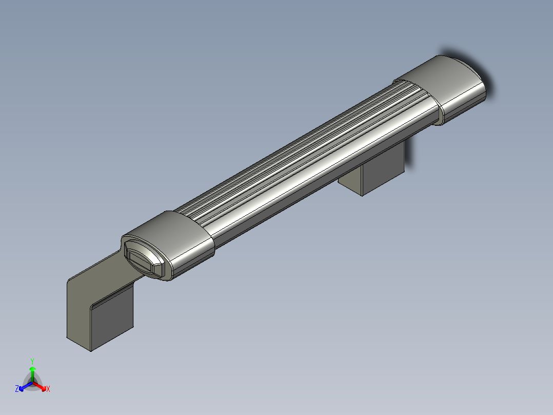 取手(鋁合金)(B)A1-3D多系列多零件图纸模型主视图