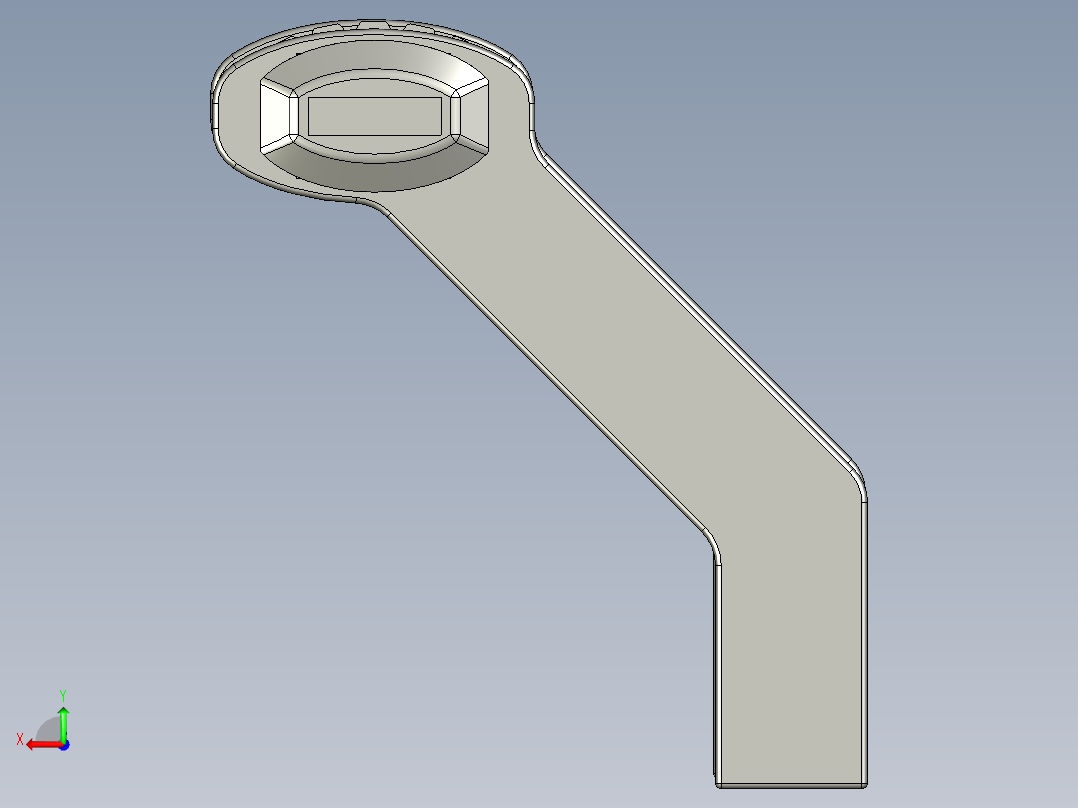 取手(鋁合金)(B)A1-3D多系列多零件图纸模型后视图