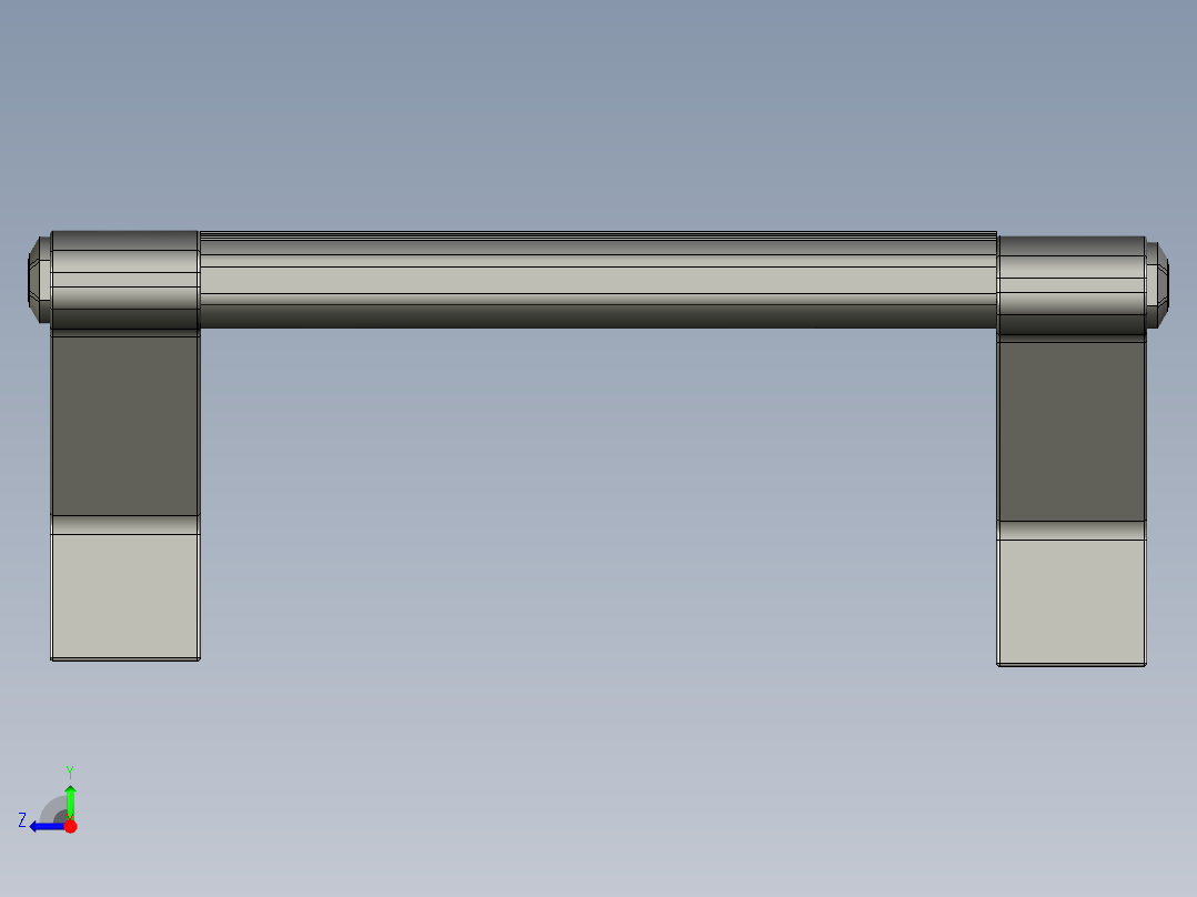 取手(鋁合金)(B)A1-3D多系列多零件图纸模型右视图