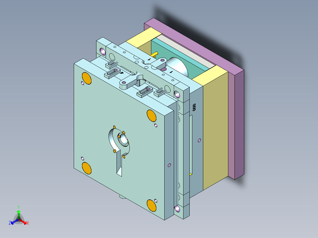 hone-cover-mold-1正等轴测图