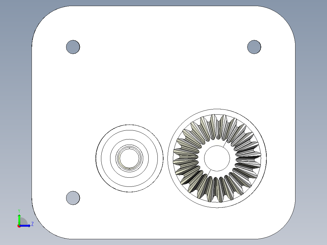 两轴式变速器设计（含三维图+CAD图+说明书）左视图