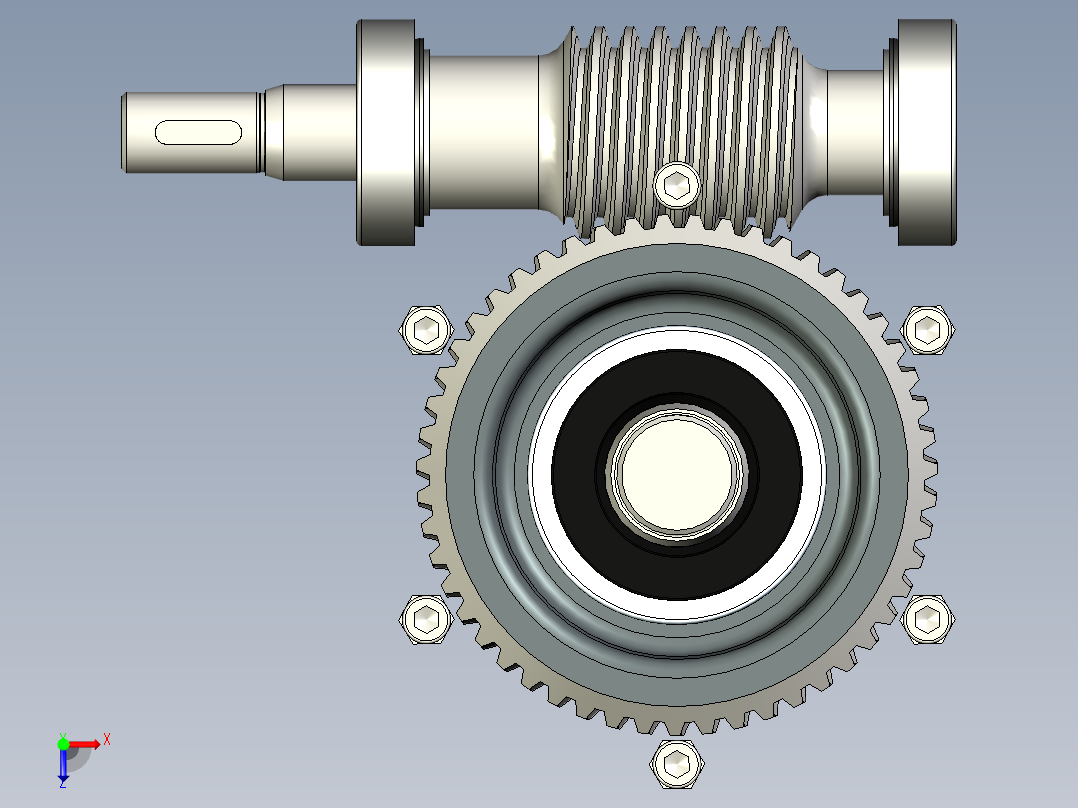 齿轮啮合 (144)俯视图