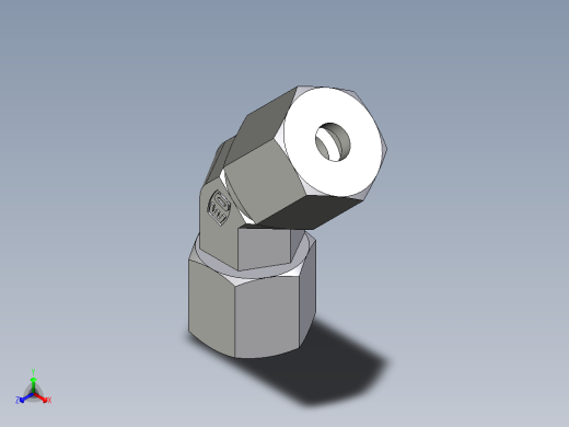 卡套式工业通用硬管接头EO_Swivel_nut_45_deg_elbow_EV06ZSCF