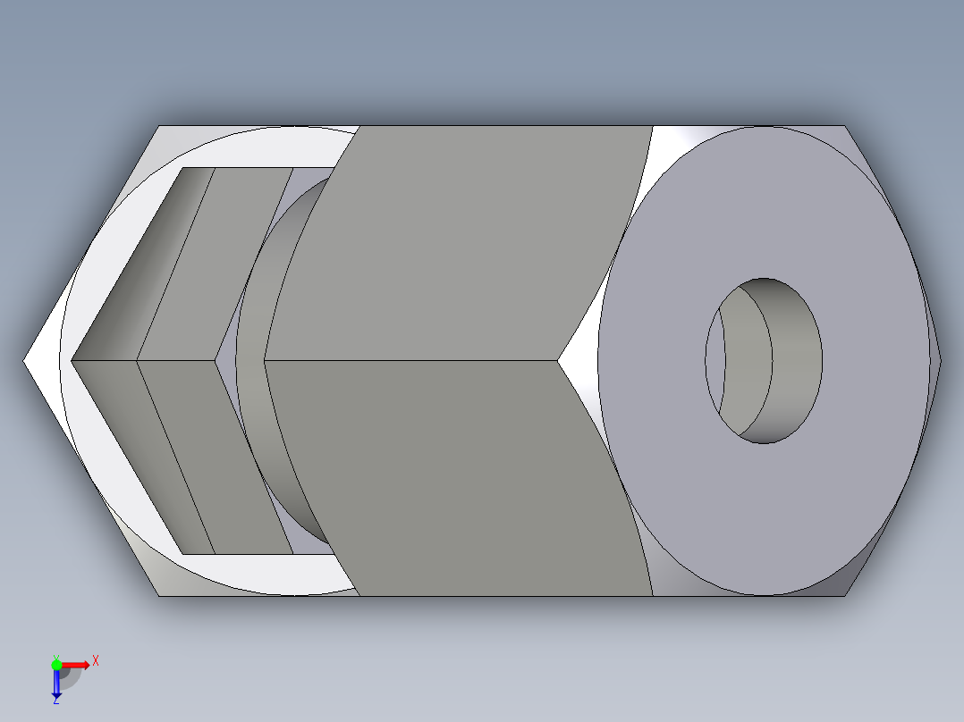 卡套式工业通用硬管接头EO_Swivel_nut_45_deg_elbow_EV06ZSCF俯视图