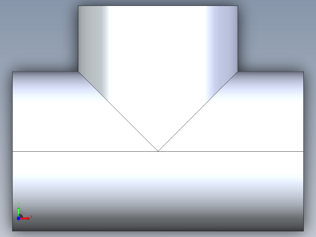 CPVC管件02A-Sch80_ReducingTee_SxSxS_9801-628FB_10in x 8in前视图