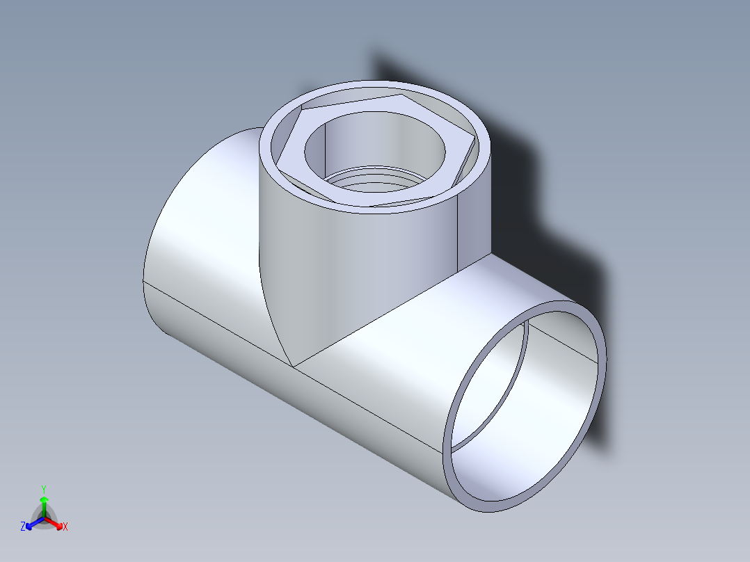 CPVC管件02A-Sch80_ReducingTee_SxSxS_9801-628FB_10in x 8in正等轴测图