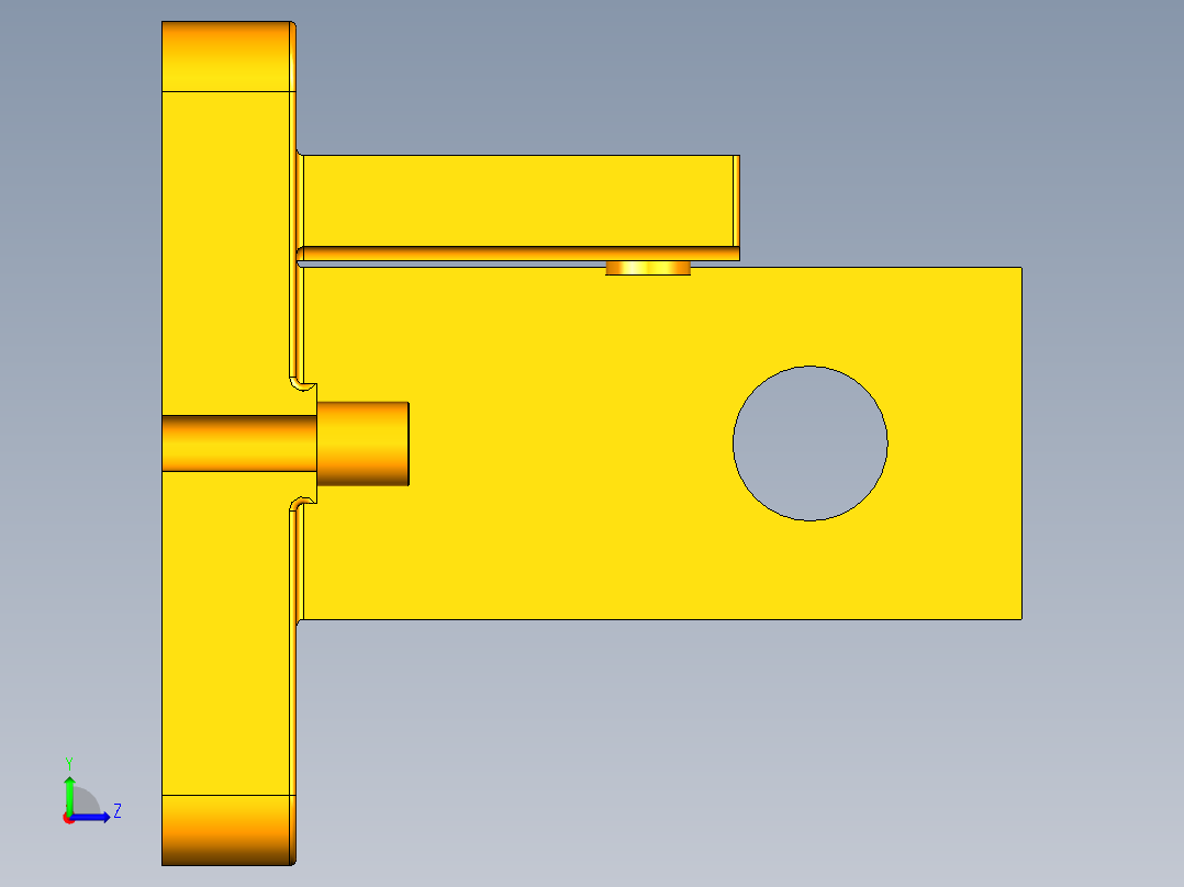 拨叉钻孔夹具（CAD图+UG三维）左视图