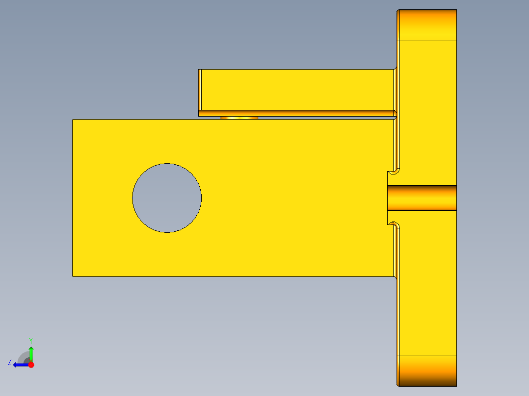 拨叉钻孔夹具（CAD图+UG三维）右视图