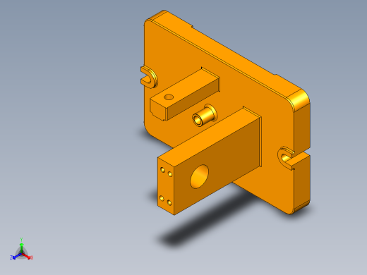 拨叉钻孔夹具（CAD图+UG三维）正等轴测缩略图
