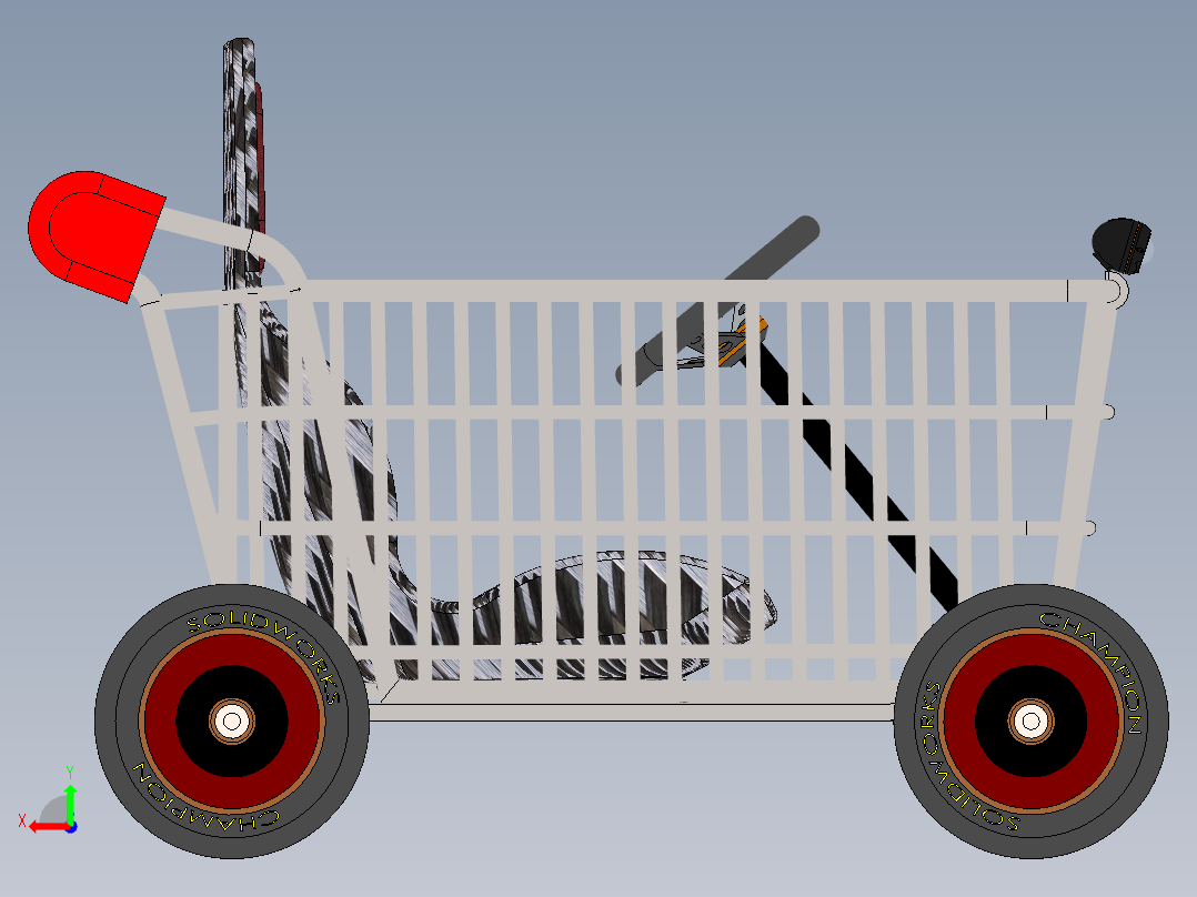 购物车卡丁车后视图