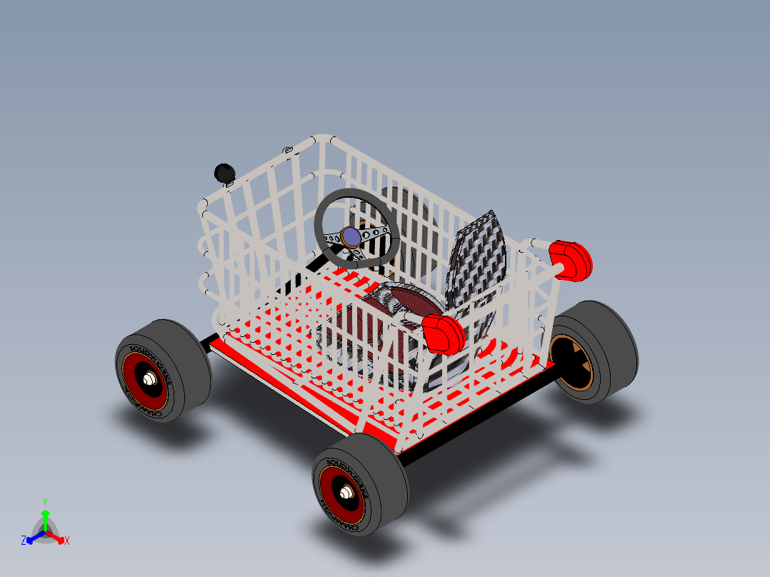 购物车卡丁车正等轴测图