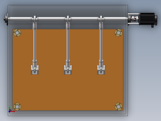连杆压板机构3d图纸 曲柄滑块机构 封闭式压板往复运动机构3d模型前视缩略图