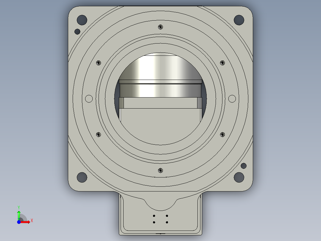 中空旋转平台KFN200-L3-LF-100-19-70-M5(1)前视图