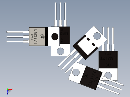 LM317电压调节器（计算机风扇速度控制）俯视缩略图