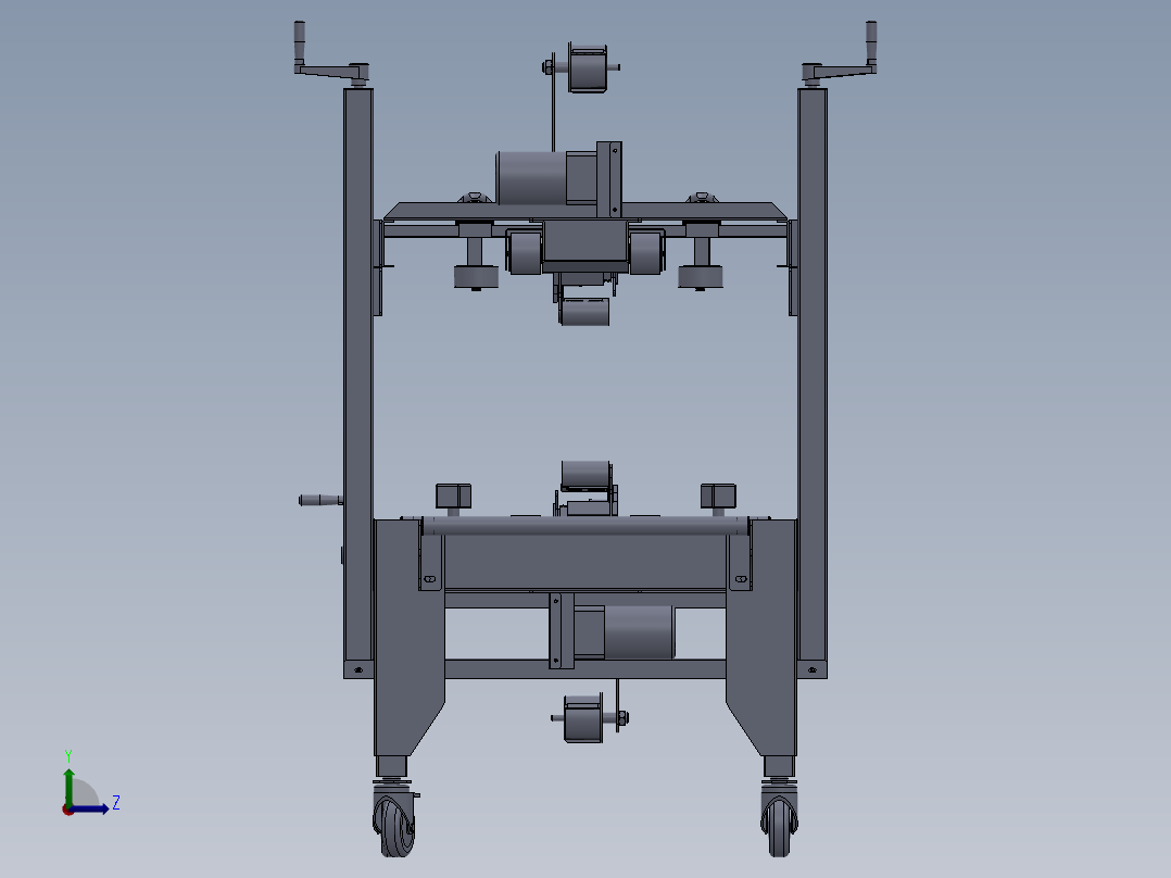 上下驱动封箱机左视图