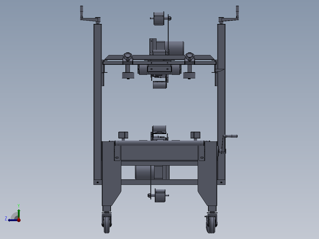 上下驱动封箱机右视图