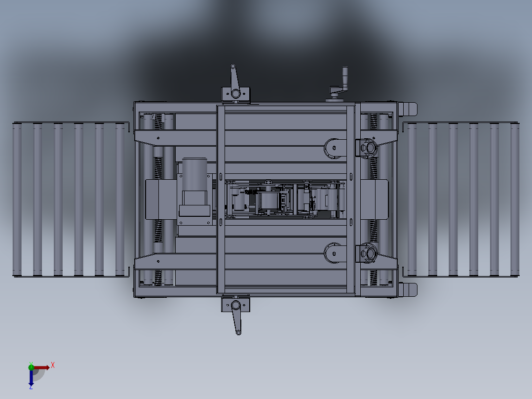 上下驱动封箱机俯视图