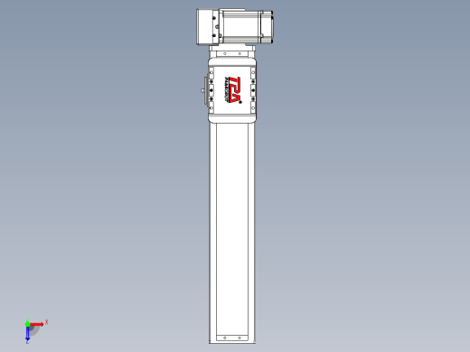 同步带全封闭直线模组TPA-HCB-85D-90-L350-RU-Y-P20-N3俯视缩略图
