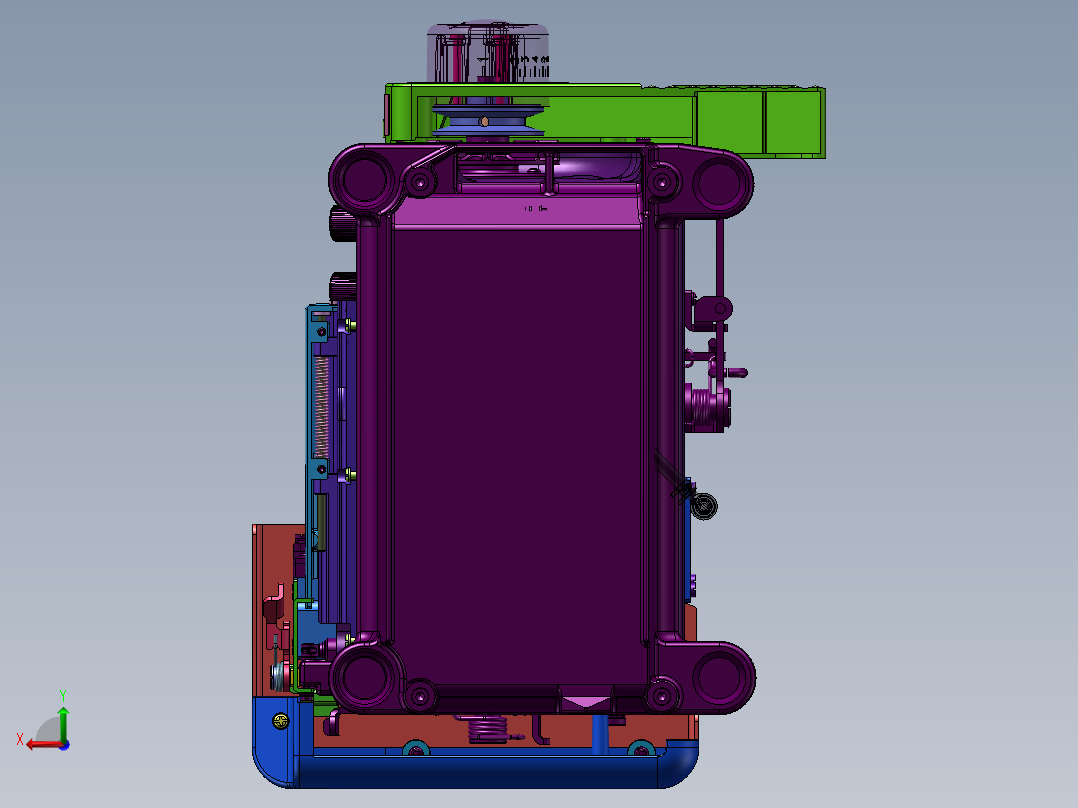 工业锁边缝机后视图