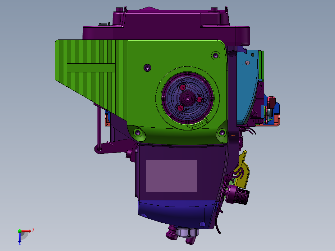 工业锁边缝机俯视图